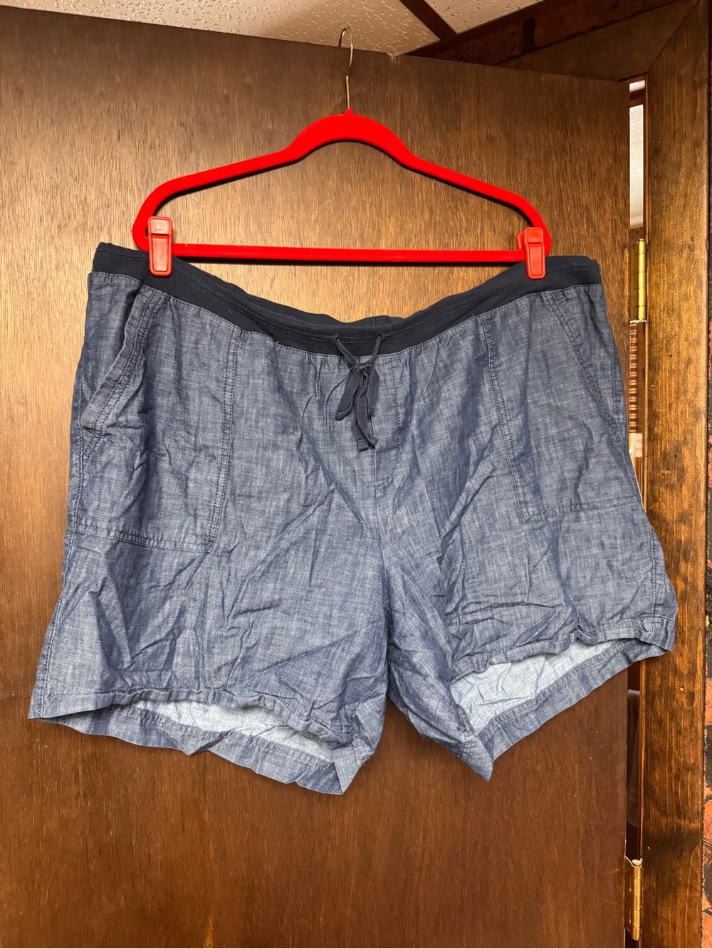 Talbots Women's Chambray Shorts in Light Blue
